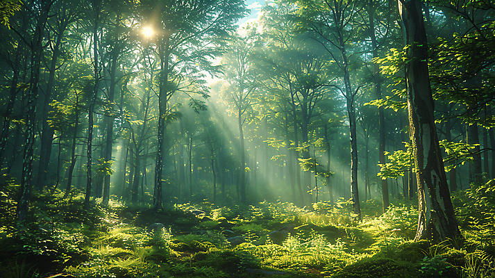 JPG 나무 편집이미지 자연 나뭇잎 풍경 사람없음 햇빛 환경 분위기 숲 디지털합성 편집실사 AI포토 AI콘텐츠 식물 컨셉 잎 태양 CG 생태계 파일형식