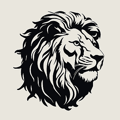 일러스트 사람없음 검은색 회색 사자 심볼 국내일러스트 AI파일 컬러 포유류 파일형식 벡터