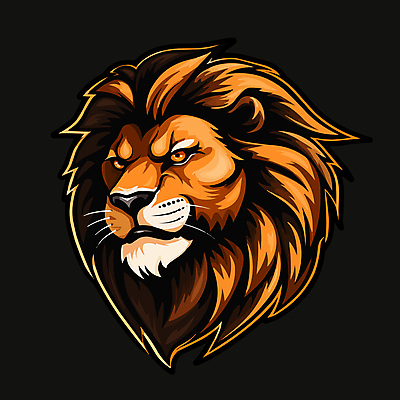 일러스트 사람없음 갈색 사자 심볼 국내일러스트 AI파일 컬러 포유류 파일형식 벡터