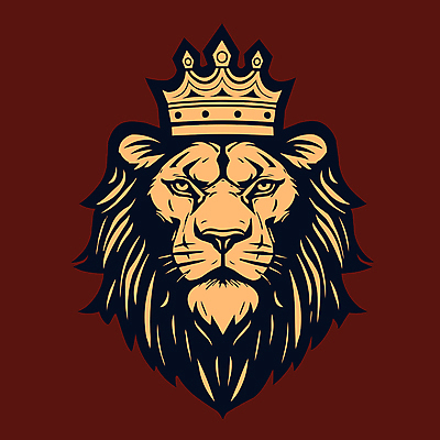 일러스트 왕관 사람없음 노란색 검은색 사자 심볼 국내일러스트 AI파일 컬러 포유류 파일형식 벡터