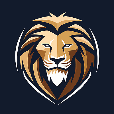 일러스트 사람없음 갈색 사자 심볼 심플 국내일러스트 AI파일 컬러 포유류 파일형식 벡터