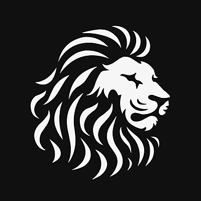 일러스트 사람없음 검은색 흰색 사자 심볼 심플 국내일러스트 AI파일 컬러 포유류 파일형식 벡터