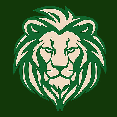 일러스트 사람없음 초록색 사자 심볼 심플 국내일러스트 AI파일 컬러 포유류 파일형식 벡터