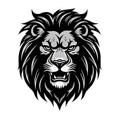 일러스트 사람없음 검은색 회색 사자 심볼 국내일러스트 AI파일 컬러 포유류 파일형식 벡터