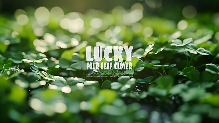 PSD 편집이미지 사람없음 초록색 행운 네잎클로버 보케 카피스페이스 이미지편집 식물 컬러 컨셉 공백 클로버 파일형식