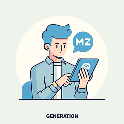 캐릭터 응시 남자 말풍선 셔츠 일러스트 한명 들기 성인 파란색 태블릿 디지털 집중 무선이어폰 성인남자한명만 노마드족 MZ세대 국내일러스트 일러캐릭터 AI파일 시청하다 1 라이프스타일 시선 컬러 이어폰 컨셉 상의 모션 사람 전자제품 스마트기기 신조어 세대 남자한명만 성인남자만 파일형식 벡터