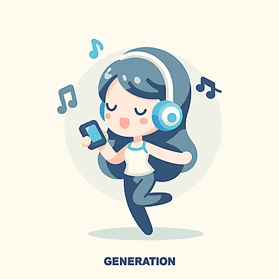 전신 캐릭터 여자 음악 음표 일러스트 노래 한명 들기 성인 파란색 스마트폰 디지털 헤드셋 성인여자한명만 노마드족 국내일러스트 일러캐릭터 AI파일 1 라이프스타일 기호 컬러 음향기기 모션 문화예술 사람 핸드폰 스마트기기 헤드폰 신조어 여자한명만 성인여자만 파일형식 벡터
