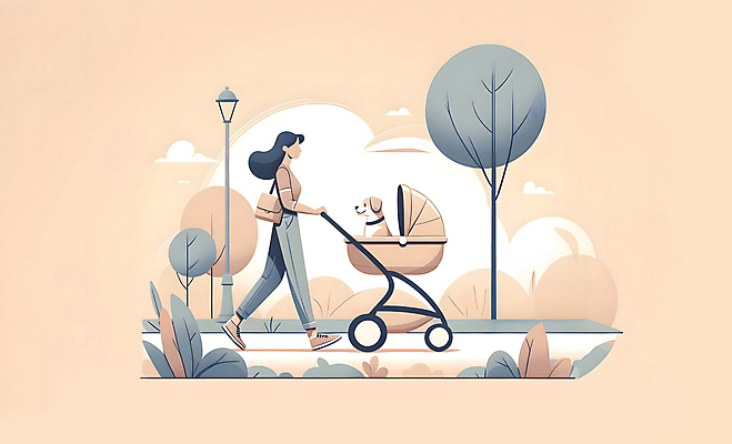 JPG 전신 나무 공원 여자 반려견 가로등 일러스트 가족 한명 성인 산책 산책로 개 강아지 승차 유모차 베이지색 성인여자한명만 개모차 국내일러스트 AI일러스트 AI콘텐츠 식물 1 공공시설 길 컬러 포유류 관계 모션 휴식 사람 반려동물 아기용품 애견용품 여자한명만 성인여자만 파일형식