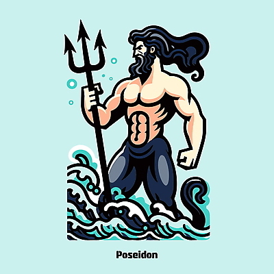 남자 창 파도 바다 일러스트 한명 들기 성인 신 신화 그리스로마신화 포세이돈 성인남자한명만 국내일러스트 AI파일 1 종교 무기 모션 사람 신_종교 남자한명만 성인남자만 파일형식 벡터