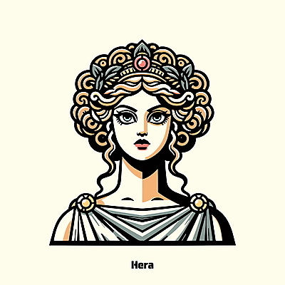 여자 일러스트 한명 상반신 성인 신 신화 그리스로마신화 여신 헤라 성인여자한명만 국내일러스트 AI파일 1 종교 사람 신_종교 여자한명만 성인여자만 파일형식 벡터