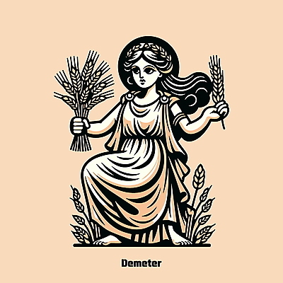 전신 여자 일러스트 곡류 한명 들기 성인 신 신화 그리스로마신화 데메테르여신 여신 성인여자한명만 국내일러스트 AI파일 1 종교 모션 사람 여자한명만 성인여자만 파일형식 벡터
