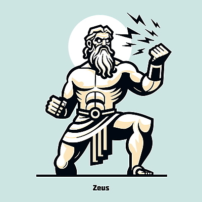 전신 남자 일러스트 한명 성인 주먹 신 번개 신화 그리스로마신화 제우스 성인남자한명만 국내일러스트 AI파일 1 종교 모션 날씨 사람 신_종교 남자한명만 성인남자만 파일형식 벡터