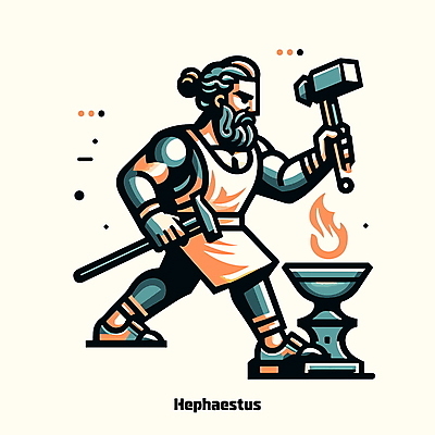 전신 남자 일러스트 불꽃 한명 들기 성인 신 망치 신화 그리스로마신화 대장장이 헤파이스토스 성인남자한명만 국내일러스트 AI파일 1 종교 모션 불 사람 공구 신_종교 남자한명만 성인남자만 파일형식 벡터
