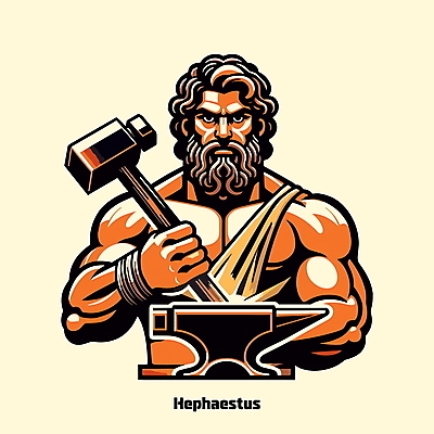 남자 일러스트 한명 들기 상반신 성인 신 망치 신화 그리스로마신화 대장장이 모루 헤파이스토스 성인남자한명만 국내일러스트 AI파일 1 종교 모션 사람 공구 신_종교 남자한명만 성인남자만 파일형식 벡터