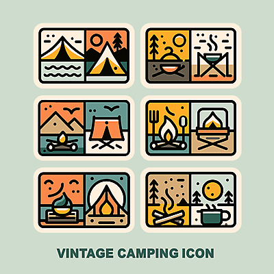 나무 일러스트 아웃도어 텐트 캠핑도구 사람없음 태양 라벨 캠핑 머그컵 달 빈티지 그릴 모닥불 엘리먼트 국내일러스트 AI파일 자연요소 식물 컨셉 주방용품 불 레저 프레임 컵 도구 파일형식 벡터