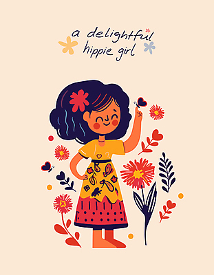 원피스 여자 꽃 행복 일러스트 나뭇잎 한명 미소 성인 평화 눈감음 자유 히피 성인여자한명만 국내일러스트 AI파일 식물 1 옷 감정 컨셉 잎 모션 표정 사람 여자한명만 성인여자만 파일형식 벡터