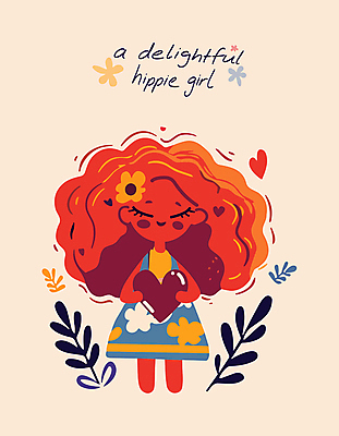 여자 꽃 행복 일러스트 안기 나뭇잎 한명 미소 성인 평화 눈감음 자유 하트 히피 성인여자한명만 국내일러스트 AI파일 모양 식물 1 감정 컨셉 잎 모션 표정 사람 여자한명만 성인여자만 파일형식 벡터