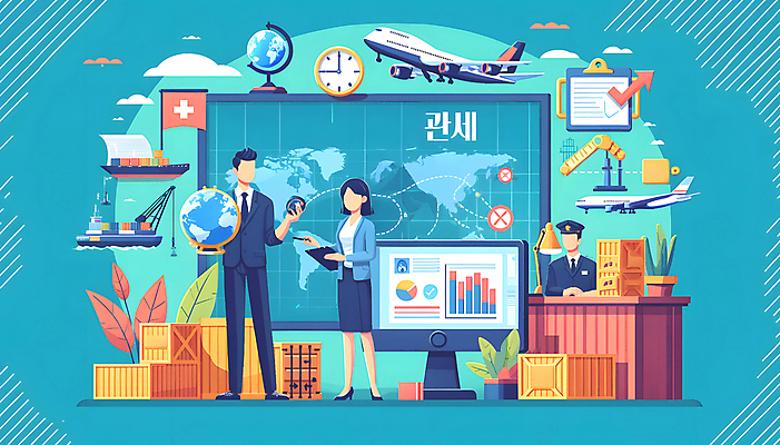 JPG 여자 남자 백그라운드 일러스트 비행기 들기 성인 두명 세명 지구본 모니터 컨테이너 화물선 디지털합성 법 세금 성인만 편집소스 관세 관세청 국내일러스트 AI일러스트 AI콘텐츠 산업 배_교통 항공교통 모션 대중교통 사람 컴퓨터 파일형식