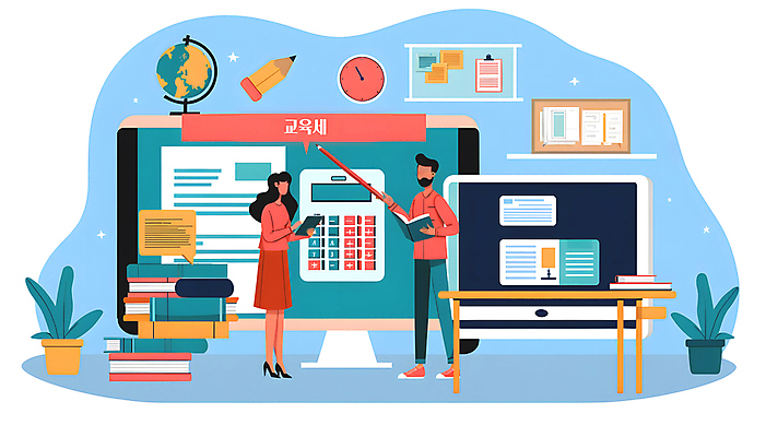 JPG 여자 남자 시계 백그라운드 일러스트 들기 성인 두명 책 태블릿 연필 지구본 모니터 계산기 디지털합성 법 세금 성인만 편집소스 국내일러스트 AI일러스트 AI콘텐츠 모션 문구용품 학용품 사람 전자제품 스마트기기 컴퓨터 필기구 장비 파일형식