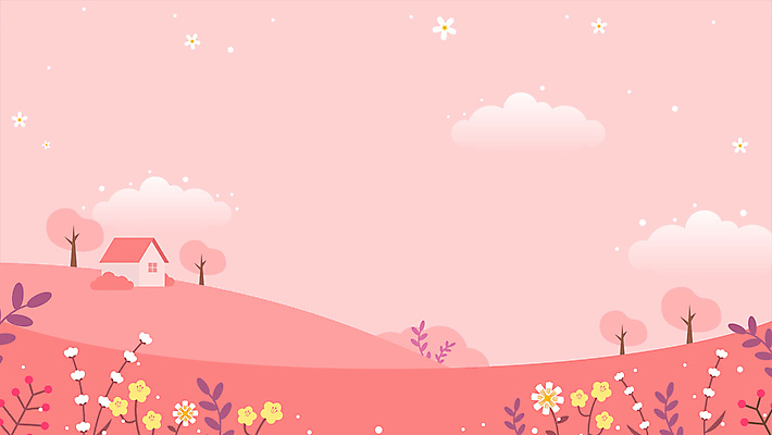 나무 구름 분홍색 백그라운드 자연 주택 풍경 초원 사람없음 봄풍경 봄 풀잎 카피스페이스 봄배경 모션그래픽 MP4 MOV 자연요소 식물 계절 컬러 잎 건물 공백 풀_식물 생태계 동영상 파일형식