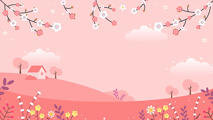 나무 구름 분홍색 백그라운드 자연 주택 풍경 초원 사람없음 봄풍경 봄 벚꽃 풀잎 카피스페이스 봄배경 모션그래픽 MP4 MOV 자연요소 식물 계절 꽃 컬러 잎 건물 공백 풀_식물 생태계 동영상 파일형식