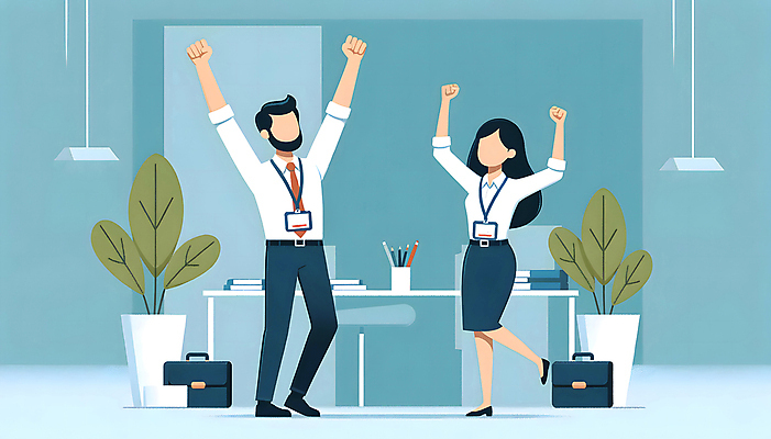 JPG 전신 여자 남자 화초 백그라운드 서류가방 일러스트 전등 성인 두명 사무실 만세 직장인 은퇴 책상 디지털합성 연금 얼굴없음 성인만 편집소스 국내일러스트 AI일러스트 AI콘텐츠 식물 직업 가구 가방 비즈니스 모션 조명 사람 파일형식