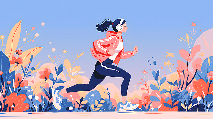 JPG 전신 식물 여자 백그라운드 일러스트 한명 성인 파란색 운동복 달리기 조깅 헤드셋 디지털합성 러닝 성인여자한명만 편집소스 국내일러스트 AI일러스트 AI콘텐츠 1 옷 컬러 음향기기 모션 사람 운동 헤드폰 여자한명만 성인여자만 파일형식