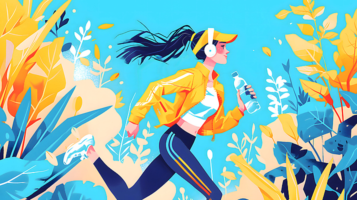 JPG 식물 여자 백그라운드 일러스트 한명 상반신 성인 파란색 운동복 달리기 조깅 헤드셋 물병 디지털합성 러닝 성인여자한명만 편집소스 국내일러스트 AI일러스트 AI콘텐츠 1 옷 컬러 음향기기 모션 사람 운동 헤드폰 물통 여자한명만 성인여자만 파일형식