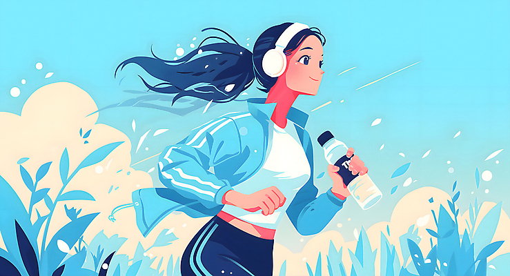 JPG 식물 구름 여자 백그라운드 일러스트 한명 상반신 성인 파란색 운동복 달리기 조깅 헤드셋 물병 디지털합성 러닝 성인여자한명만 편집소스 산악달리기 국내일러스트 AI일러스트 AI콘텐츠 자연요소 1 옷 컬러 음향기기 모션 사람 운동 헤드폰 트래킹 물통 여자한명만 성인여자만 파일형식