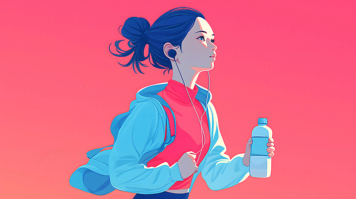 JPG 여자 백그라운드 일러스트 한명 상반신 성인 빨간색 운동복 달리기 조깅 헤드셋 물병 디지털합성 러닝 성인여자한명만 편집소스 국내일러스트 AI일러스트 AI콘텐츠 1 옷 컬러 음향기기 모션 사람 운동 헤드폰 물통 여자한명만 성인여자만 파일형식