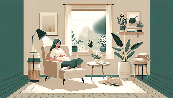 JPG 여자 행복 화분 화초 액자 백그라운드 쿠션 의자 일러스트 창문 가족 탁자 휴식 한명 성인 소파 고양이 카펫 임신 스탠드 커튼 출산 디지털합성 성인여자한명만 편집소스 국내일러스트 AI일러스트 AI콘텐츠 식물 1 감정 가구 컨셉 포유류 관계 조명 사람 반려동물 여자한명만 성인여자만 파일형식