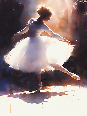 JPG 전신 여자 백그라운드 일러스트 수채화 한명 성인 빛 공연 우아함 발레 디지털합성 발레리나 발레복 성인여자한명만 편집소스 국내일러스트 AI일러스트 AI콘텐츠 1 옷 컨셉 사람 이벤트 춤 여자한명만 성인여자만 파일형식