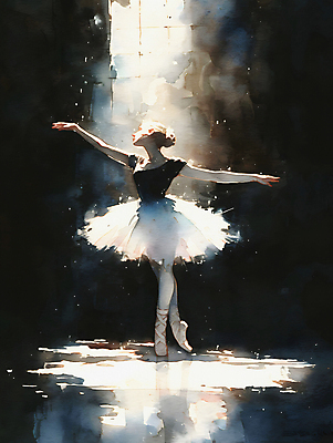 JPG 전신 여자 백그라운드 일러스트 수채화 한명 성인 빛 공연 우아함 발레 디지털합성 발레리나 발레복 성인여자한명만 편집소스 국내일러스트 AI일러스트 AI콘텐츠 1 옷 컨셉 사람 이벤트 춤 여자한명만 성인여자만 파일형식