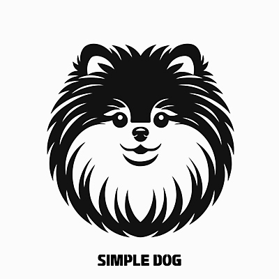 백그라운드 일러스트 사람없음 머리 귀여움 검은색 강아지 심볼 디지털합성 심플 포메라니안 프로필 편집소스 국내일러스트 AI파일 컬러 컨셉 신체부위 반려동물 개 파일형식 벡터