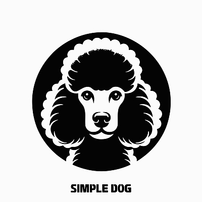 백그라운드 일러스트 사람없음 머리 귀여움 검은색 강아지 심볼 디지털합성 심플 푸들 프로필 편집소스 국내일러스트 AI파일 컬러 컨셉 신체부위 반려동물 개 파일형식 벡터