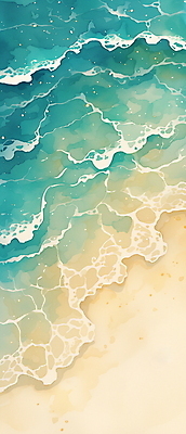 JPG 모래 파도 일러스트 해변 사람없음 여름 파란색 평화 국내일러스트 AI일러스트 AI콘텐츠 계절 바다 컬러 컨셉 파일형식