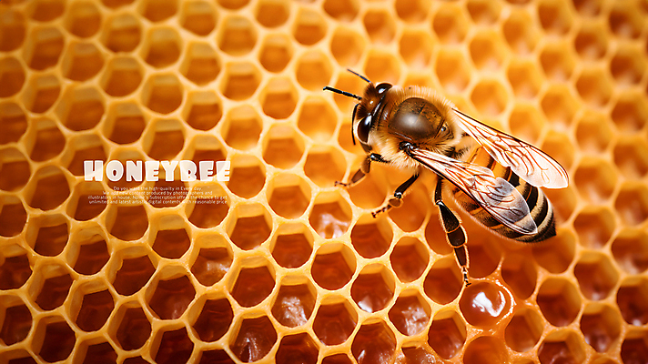 PSD 편집이미지 백그라운드 타이포그라피 사람없음 노란색 꿀벌 벌집 벌꿀 양봉 이미지편집 문자 컬러 벌_곤충 꿀 파일형식