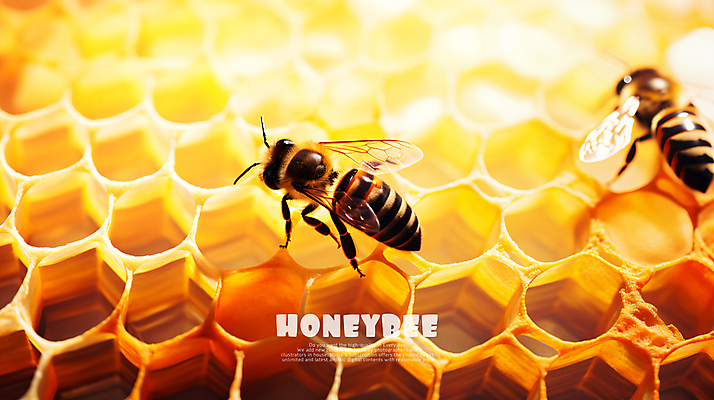 PSD 편집이미지 백그라운드 타이포그라피 사람없음 노란색 꿀벌 벌집 벌꿀 양봉 이미지편집 문자 컬러 벌_곤충 꿀 파일형식