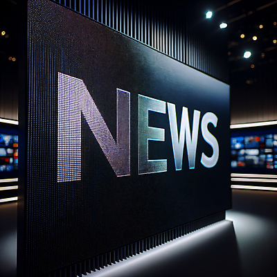 JPG 편집이미지 사람없음 모니터 정보 뉴스 전달 전광판 방송국 이슈 소식_알림 편집실사 AI컴퓨터그래픽 AI콘텐츠 컨셉 컴퓨터 CG 파일형식