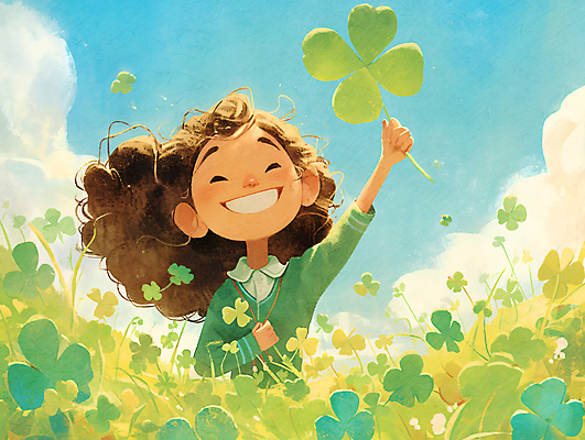 PSD 구름 여자 행복 어린이 일러스트 상상 자연 하늘 수채화 한명 미소 들기 소녀 상반신 연두색 햇빛 봄 행운 클로버 소녀한명만 국내일러스트 자연요소 1 계절 감정 컨셉 모션 표정 사람 초록색 태양 생태계 여자한명만 소녀만 파일형식