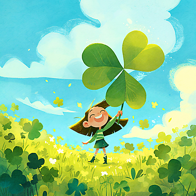 전신 PSD 구름 여자 행복 어린이 일러스트 상상 자연 하늘 수채화 한명 미소 들기 소녀 연두색 햇빛 봄 행운 클로버 소녀한명만 국내일러스트 자연요소 1 계절 감정 컨셉 모션 표정 사람 초록색 태양 생태계 여자한명만 소녀만 파일형식