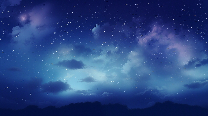 JPG 구름 배너 백그라운드 야경 일러스트 자연 밤하늘 사람없음 새벽 남색 감성 국내일러스트 AI일러스트 AI콘텐츠 자연요소 컬러 컨셉 하늘 야간 생태계 파일형식 풍경_경치