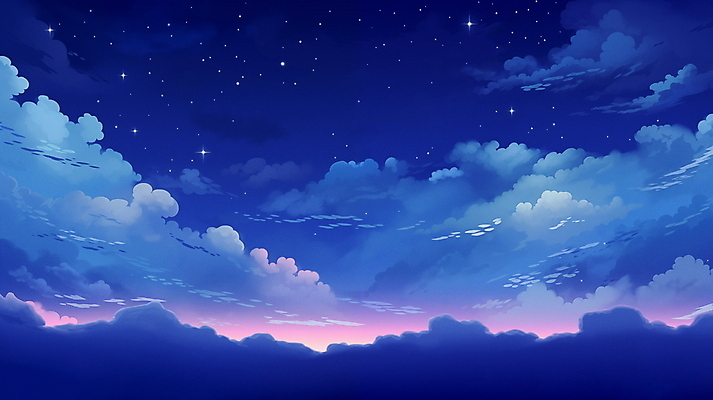 JPG 구름 배너 백그라운드 야경 일러스트 자연 밤하늘 사람없음 보라색 새벽 감성 국내일러스트 AI일러스트 AI콘텐츠 자연요소 컬러 컨셉 하늘 야간 생태계 파일형식 풍경_경치