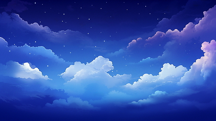 JPG 구름 배너 백그라운드 야경 일러스트 자연 밤하늘 사람없음 새벽 남색 감성 국내일러스트 AI일러스트 AI콘텐츠 자연요소 컬러 컨셉 하늘 야간 생태계 파일형식 풍경_경치
