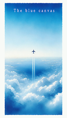 PSD 구름 편집이미지 여행 하늘 수채화 비행기 사람없음 파란색 고요 자유 비행 이미지편집 자연요소 컬러 컨셉 항공교통 대중교통 파일형식