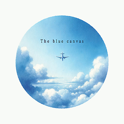 PSD 구름 편집이미지 여행 하늘 수채화 비행기 사람없음 파란색 고요 자유 비행 이미지편집 자연요소 컬러 컨셉 항공교통 대중교통 파일형식