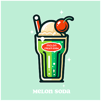 일러스트 아이스크림 빨대 사람없음 초록색 반짝임 체리 달콤 크림 메론소다 민트색 소다 에이드 탄산 국내일러스트 AI파일 음료 컬러 과일 모션 디저트 맛 파일형식 벡터