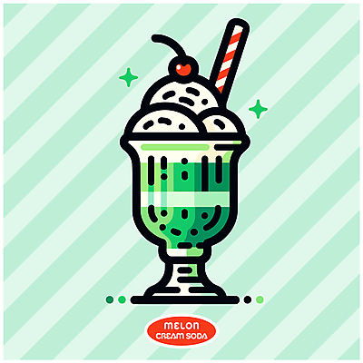 일러스트 아이스크림 빨대 사람없음 반짝임 체리 달콤 크림 메론소다 민트색 소다 에이드 탄산 국내일러스트 AI파일 음료 컬러 과일 모션 디저트 맛 파일형식 벡터