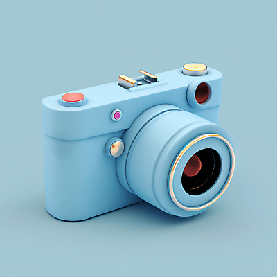 JPG 편집이미지 사람없음 파란색 한개 3D 카메라 귀여움 오브젝트 복고 편집3D AI컴퓨터그래픽 AI콘텐츠 1 컬러 컨셉 전자제품 디지털합성 파일형식