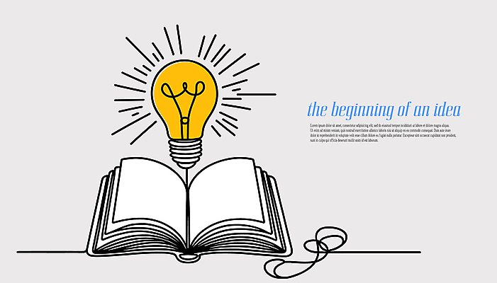 교육 선 생각 라인일러스트 일러스트 비즈니스 전구 아이디어 사람없음 책 노란색 발전 스케치 드로잉 혁명 창의력 브레인스토밍 국내일러스트 AI파일 컬러 컨셉 미술 파일형식 벡터